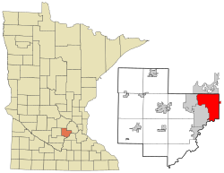 Carver County Minnesota Incorporated and Unincorporated areas Chanhassen Highlighted
